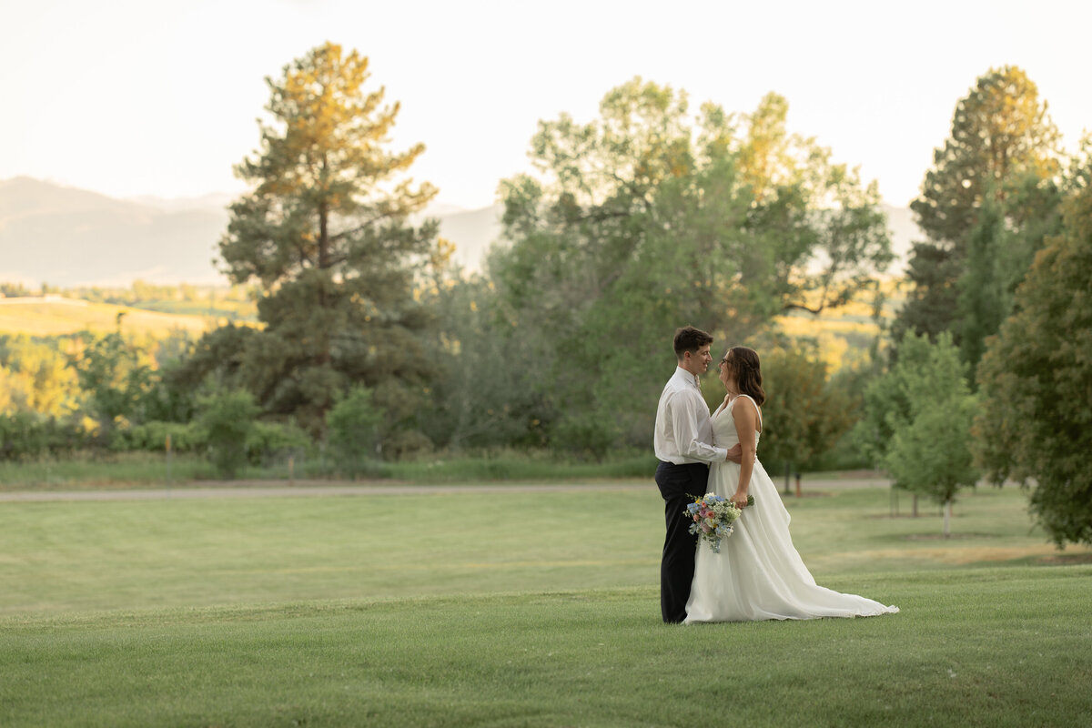 bride and groom at Las Vegas wedding ceremony by wedding photographer Alexis Dean