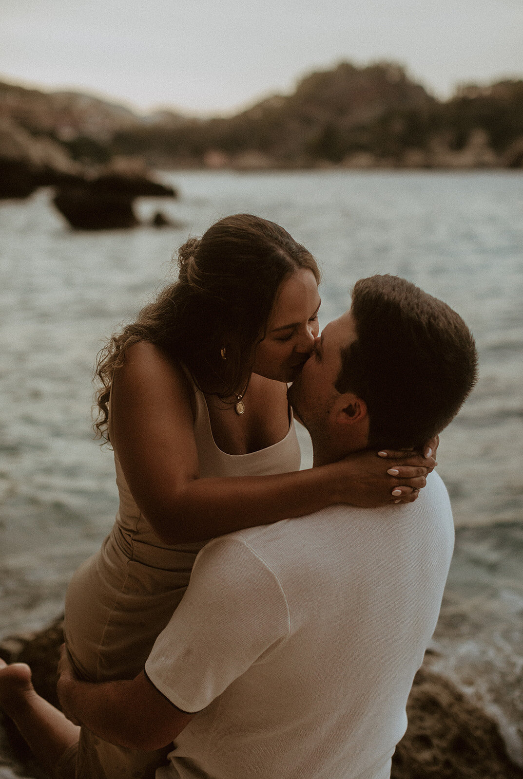 sicily couple gets engaged on the beach