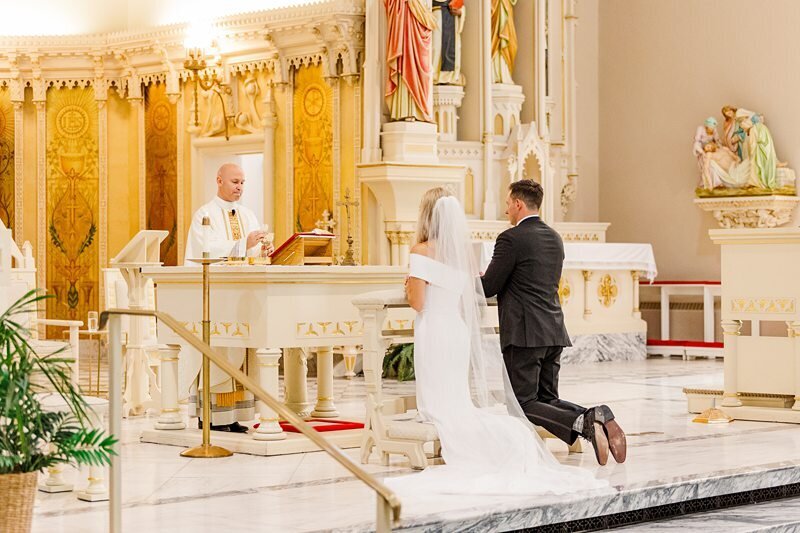 Wedding Ceremony at St. Mary’s in Evansville122