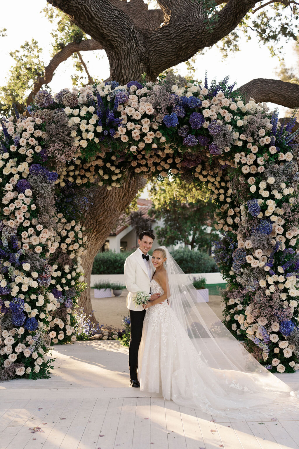 The most gorgeous wedding chuppah with florals by Butterfly Floral Design.  Designed and planned by destination wedding planner Michel B. Events.  Planning luxury, high-end, destination weddings in Ojai, Santa Barbara, Central Coast California and destinations such as Mexico.