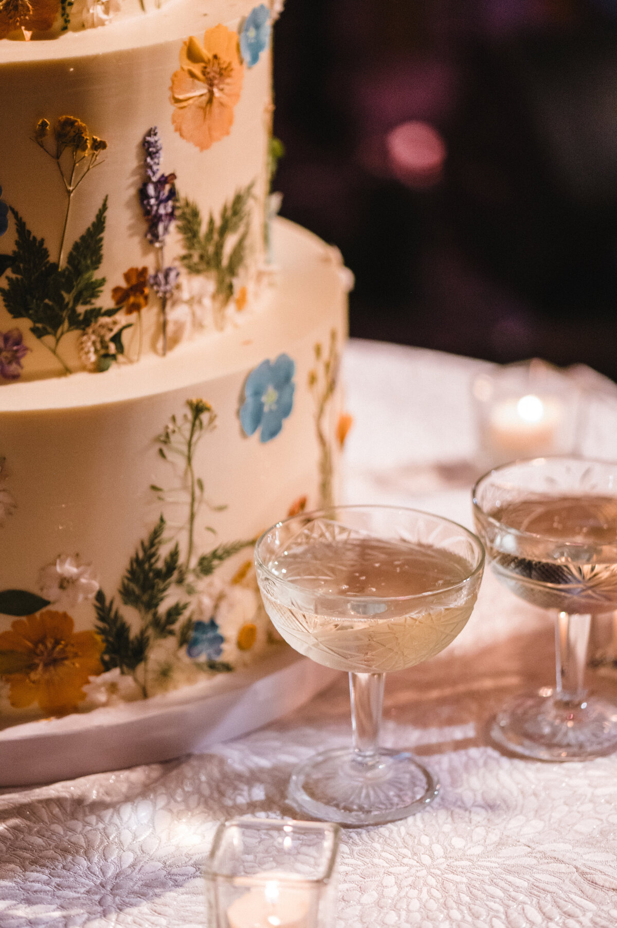 ECBG Cake Studio Wedding Cake with Floral Details