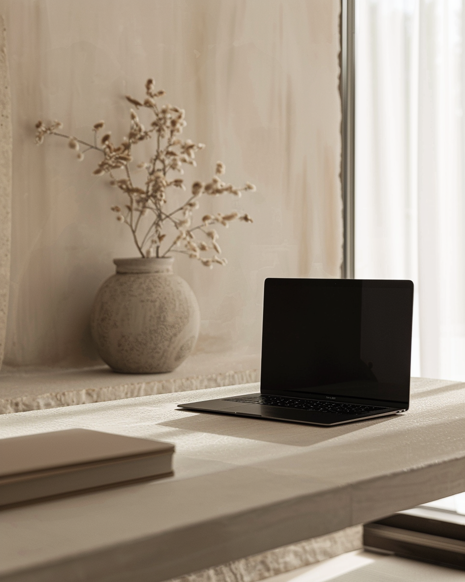 marga888_A_zoomed-in_shot_of_a_black_MacBook_on_a_cream-color_88c8442d-3342-4096-86a4-e8ffef7d8cab_3