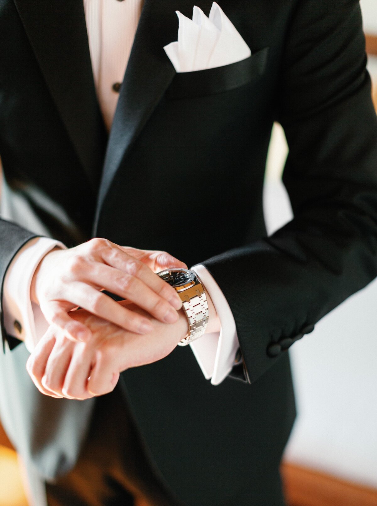 Groom Getting Ready