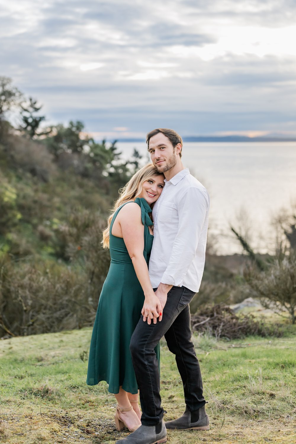 bluff seattle beach engagement