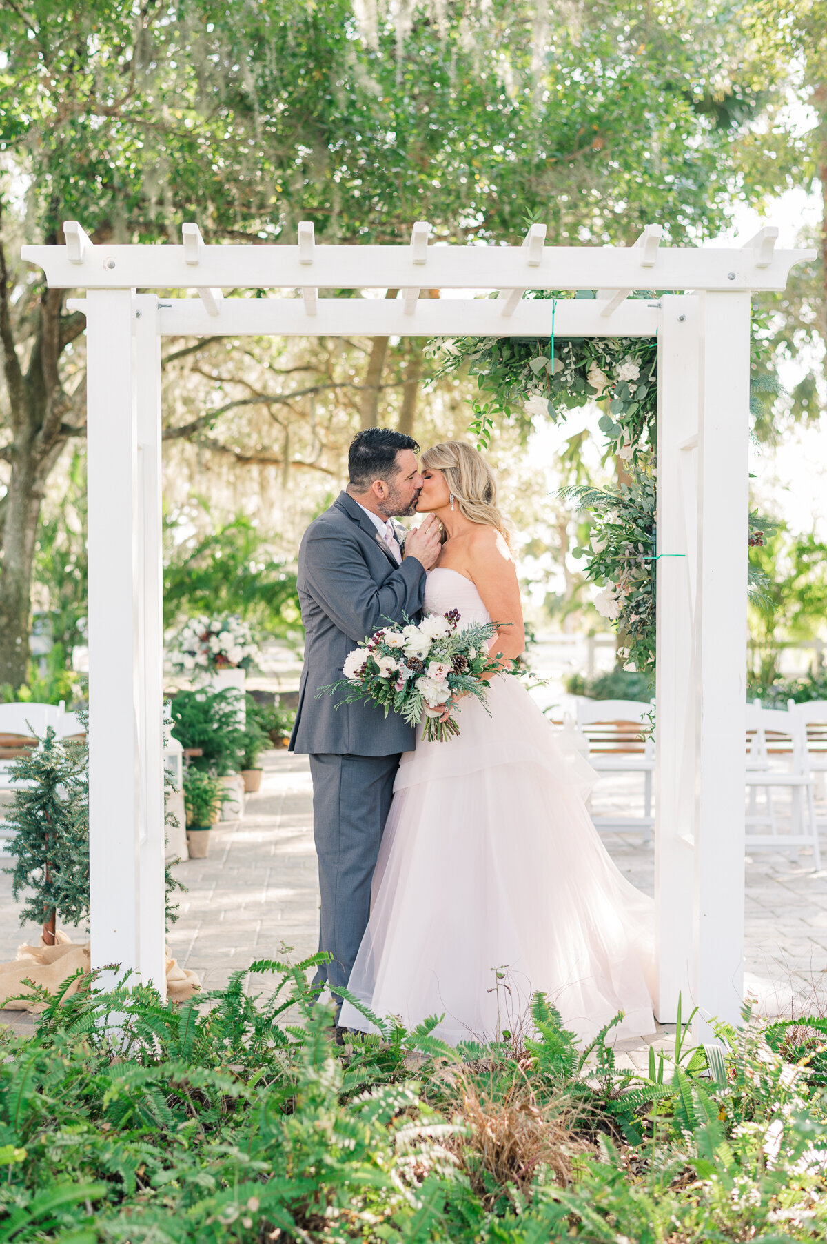 Debbie & Bill Up the Creek Farms Wedding Bride and Groom | Lisa Marshall Photography