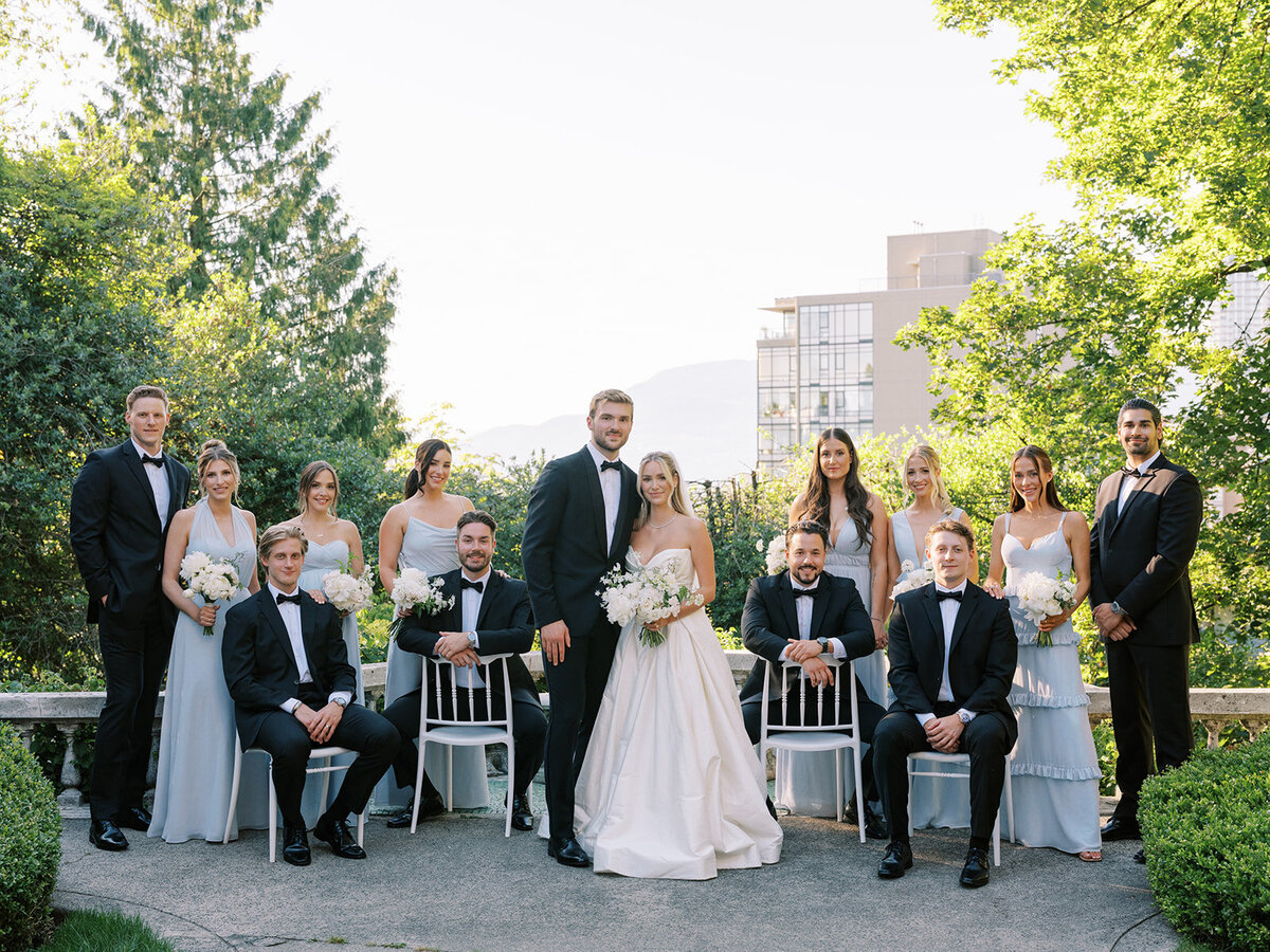 Vancouver Hycroft Manor wedding party