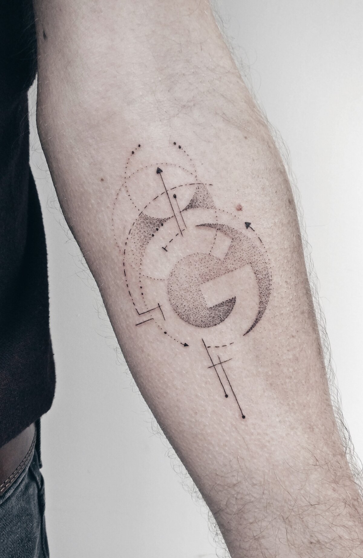 abstract tattoo, concept tattoo, dotwork tattoo, fine line tattoo
