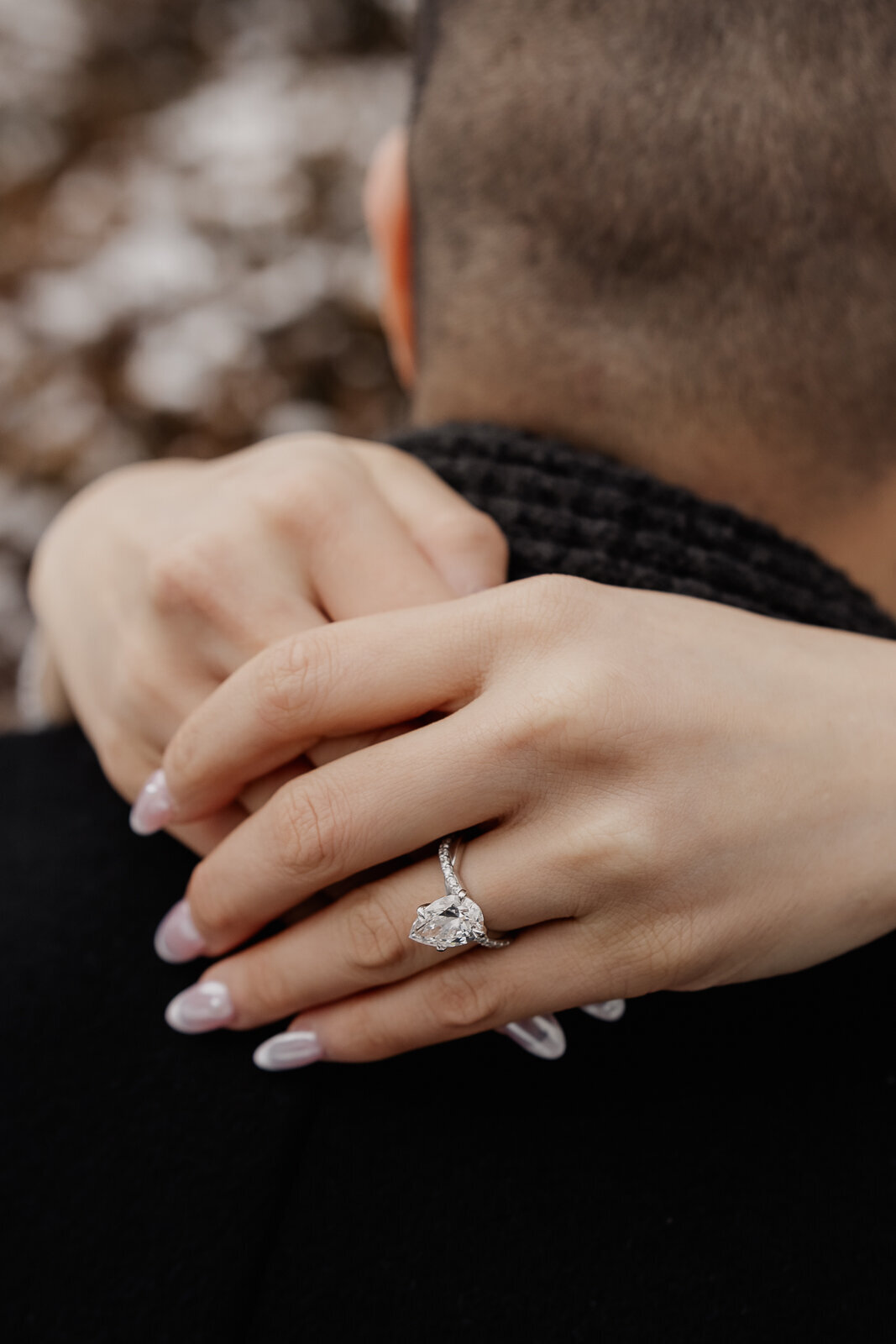 Engagement Photos in the snow at Fort Tryon Park NYC