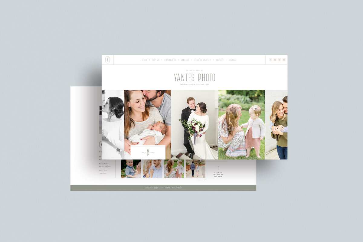Ashley Yantes - Yantes Photo Custom Showit Web Website Design by With Grace and Gold