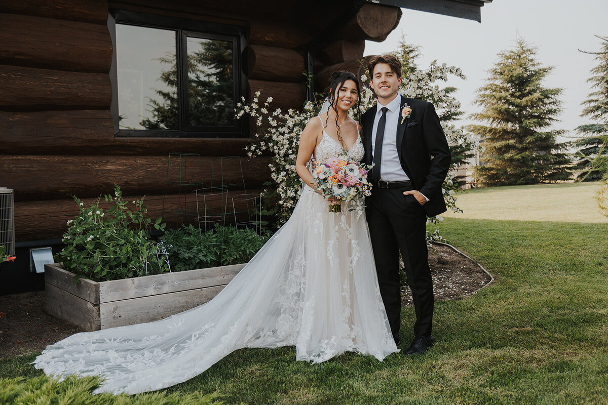 A SK backyard lake wedding