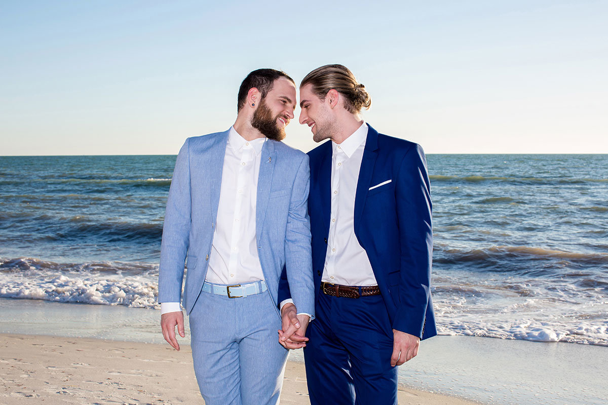 ritz carlton naples beach same sex wedding photo