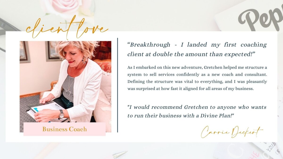 Client Love - Carrie Deckert Testimonial