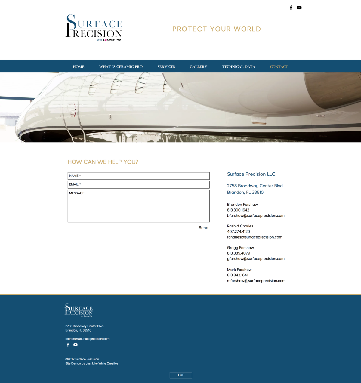 Corporate, professional website by Tribble Design Co.