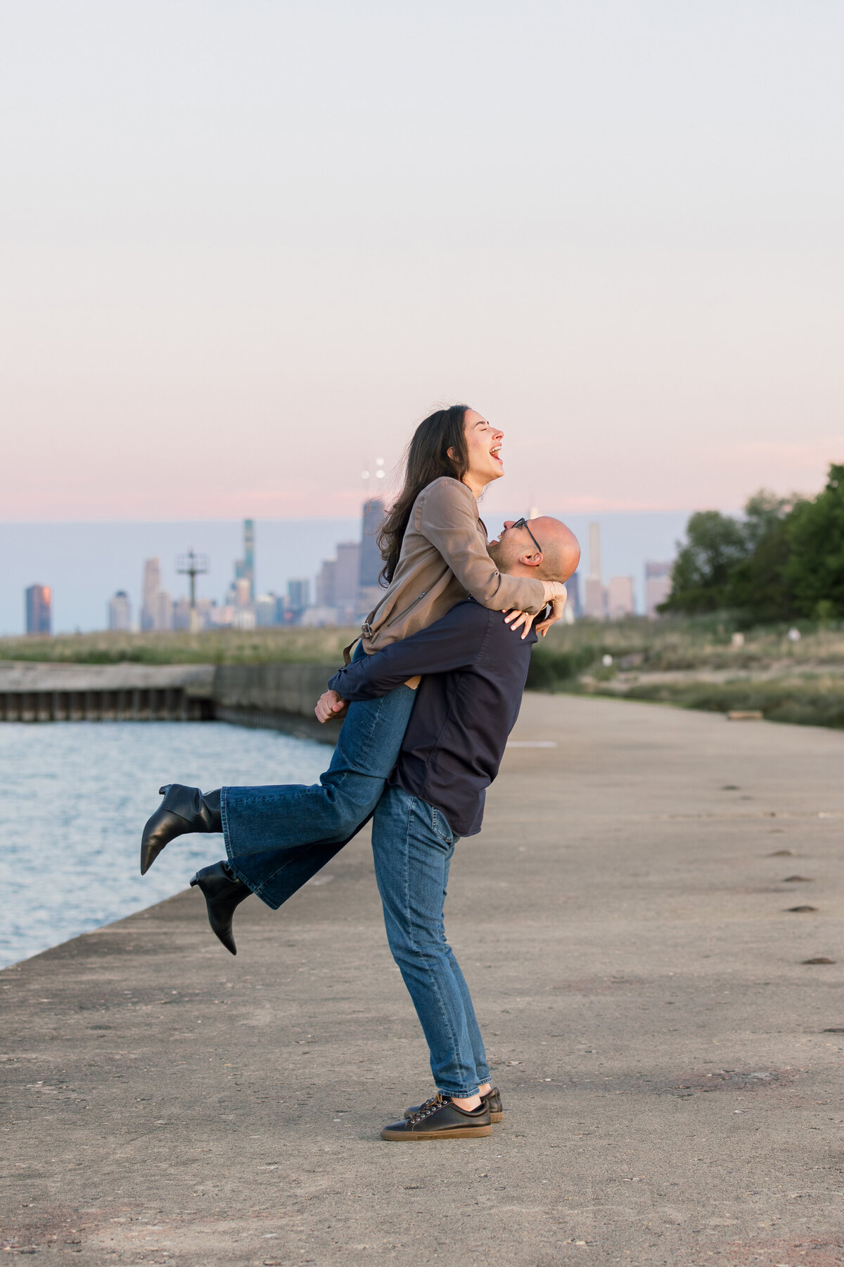 Chicago Montrose Point Bird Sanctuary, Surprise Proposal Engagement Session, Chicago & Miami Wedding Photographer