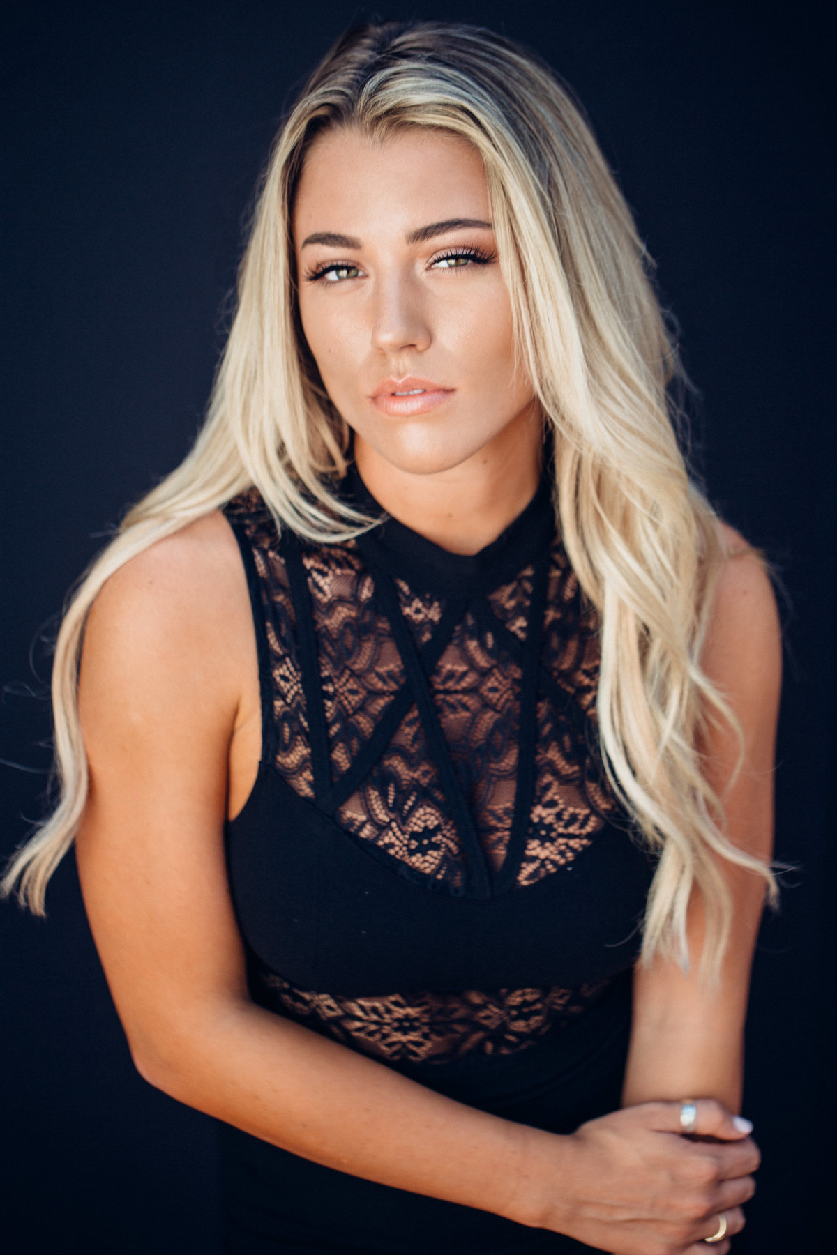 Headshot Photograph Of Young Woman In Black Sleeveless Los Angeles