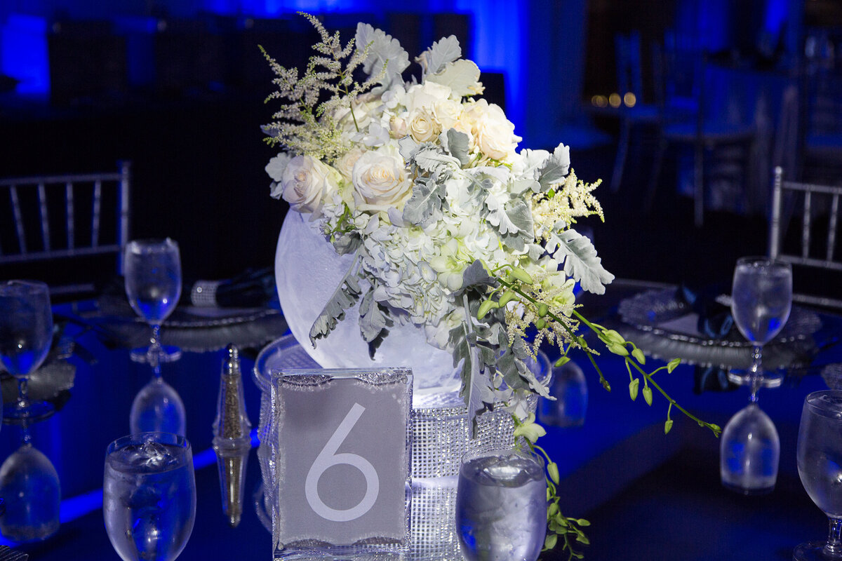 23 - University of Tampa Wedding Reception Centerpiece - Tampa Bay Wedding Planner