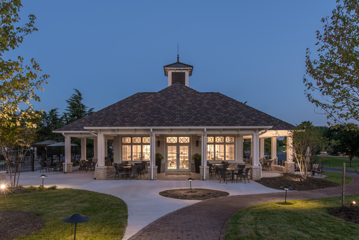exterior view of the snack bar at Woodmont Country Club