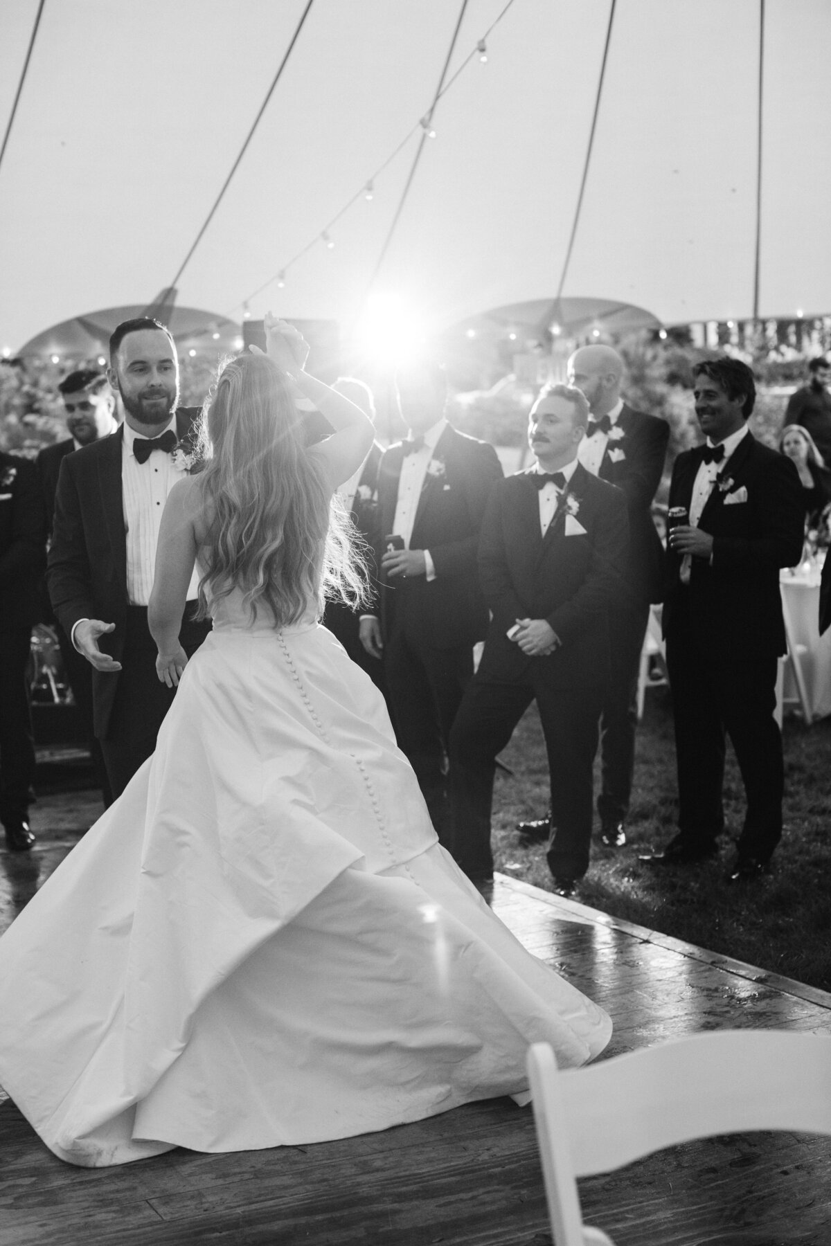 Tented wedding reception in Cape Cod, Massachusetts