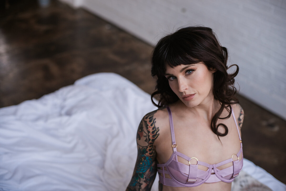 Empowerment-focused photography session in Salt Lake City studio.