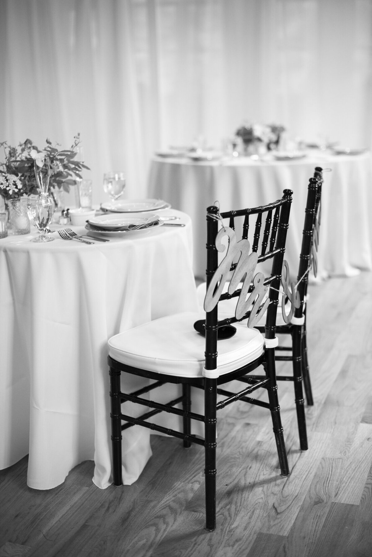 Sweetheart table at Century Room on the Park Asheville wedding