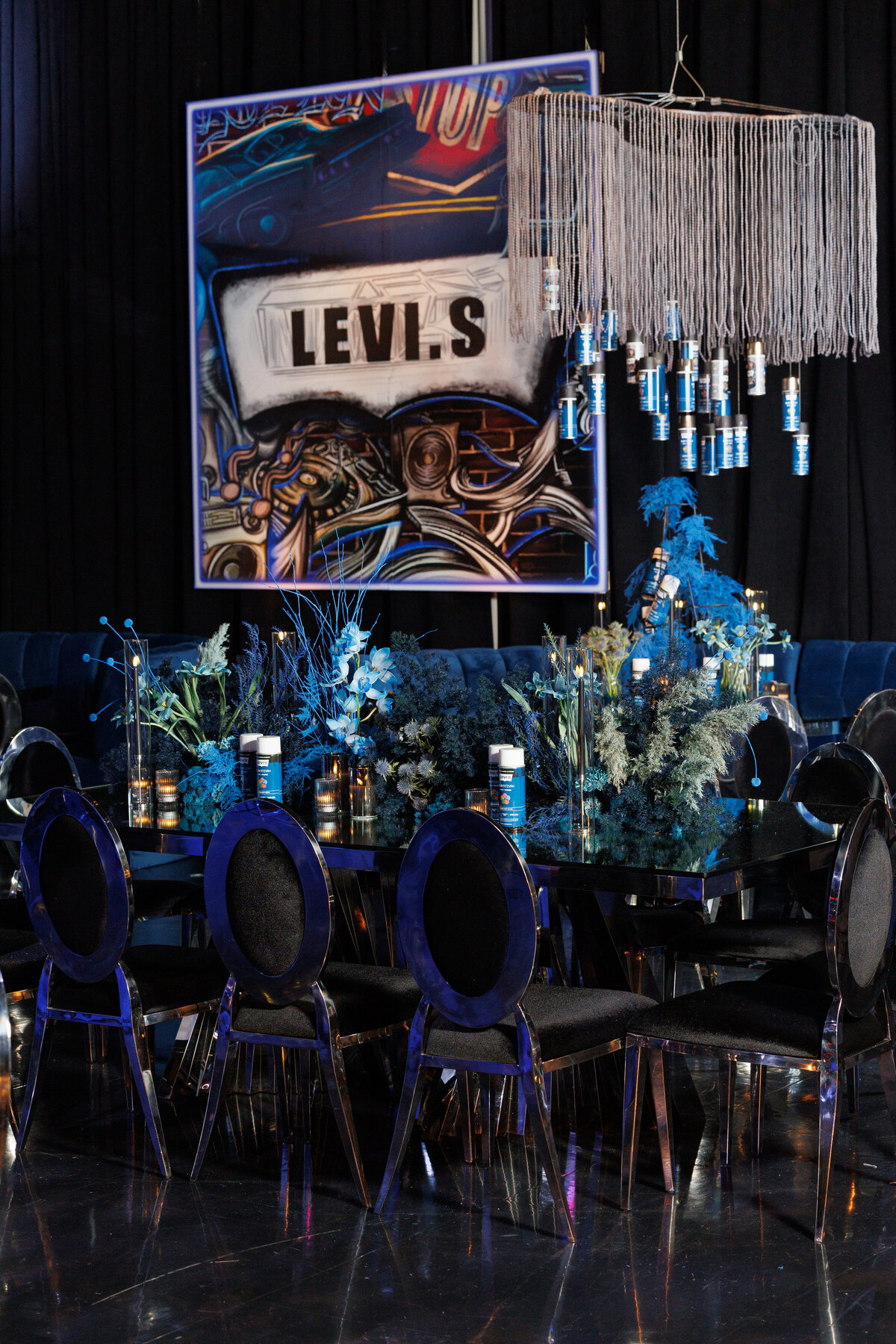 Tables set up for a Bar Mitzvah