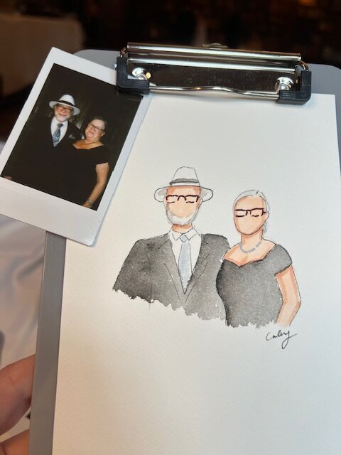 Watercolor Guest Portrait Couple
