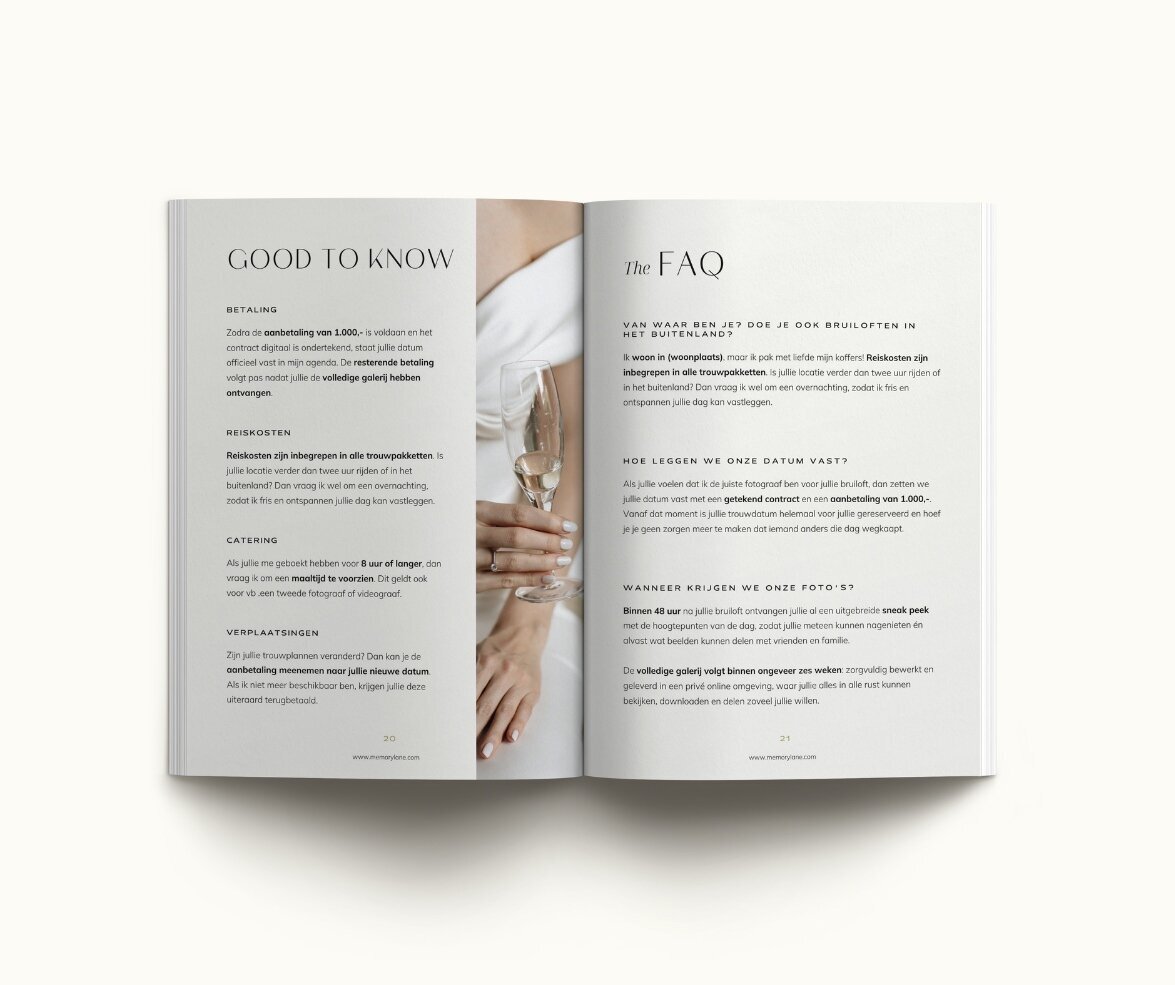 Canva brochure template Memory Lane 14