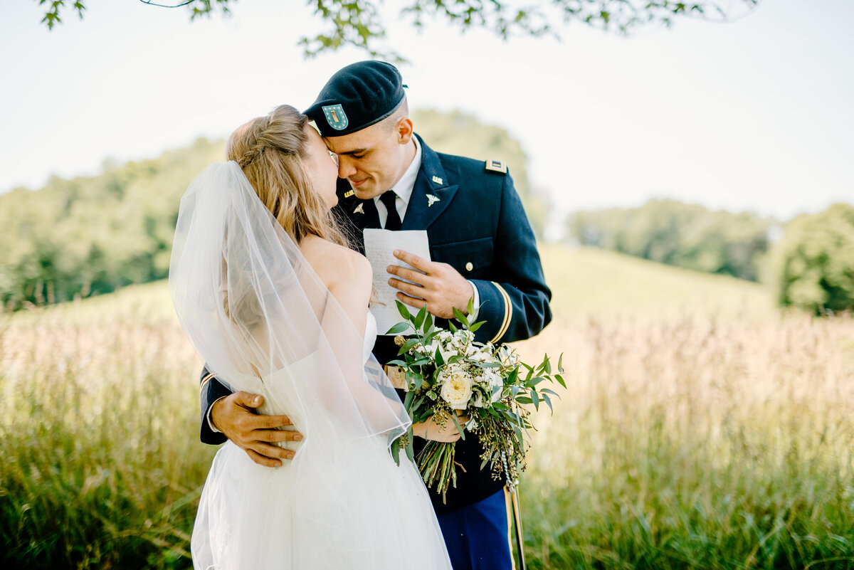 missouri backyard wedding first look