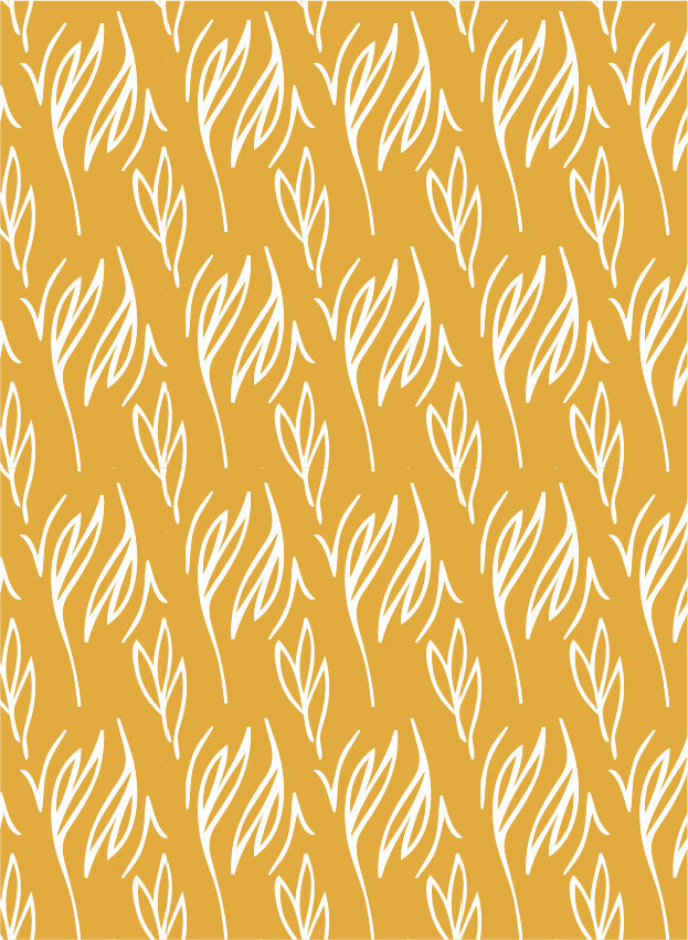 mustard white floral