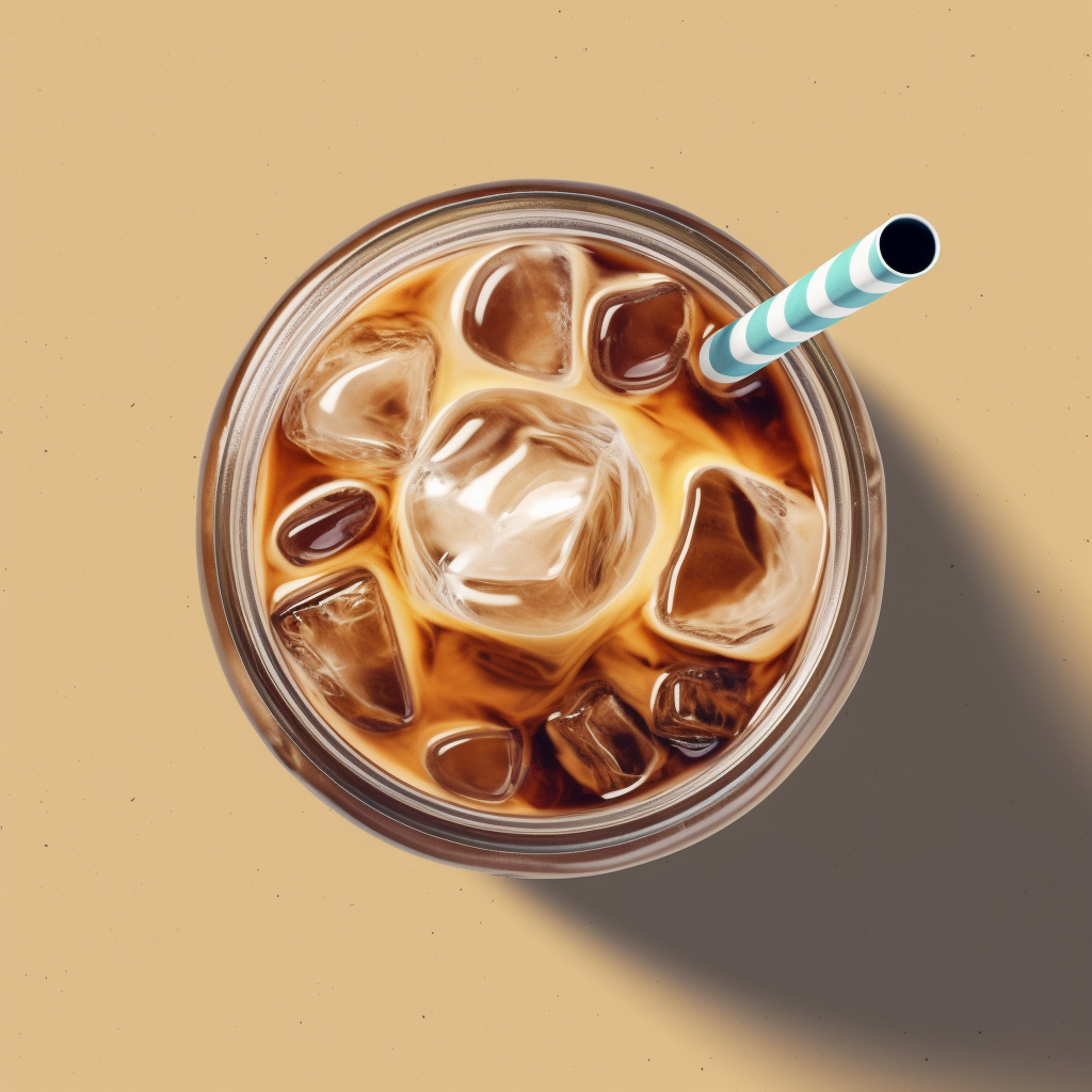 ygioots_photo_realistic_iced_coffee_in_a_mason_jar_top_view_-_100890f7-e301-44dc-91ef-43ae2e125a14_3