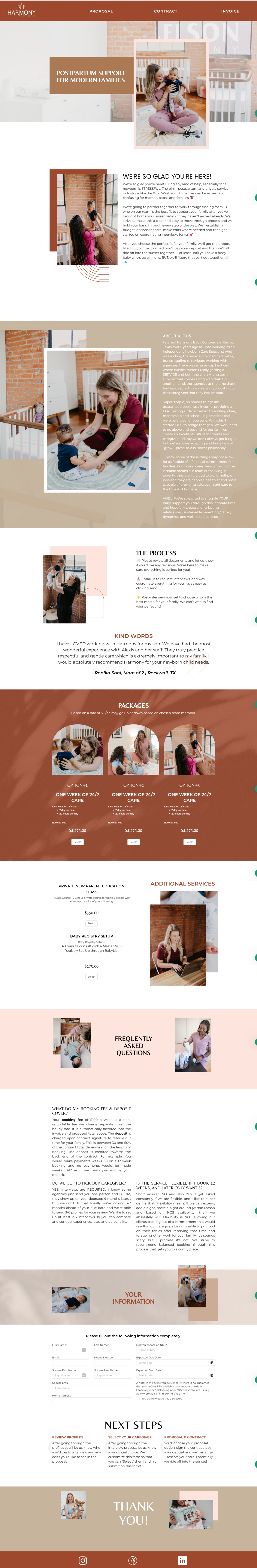 Harmony Baby Concierge_Newborn Care_Proposal