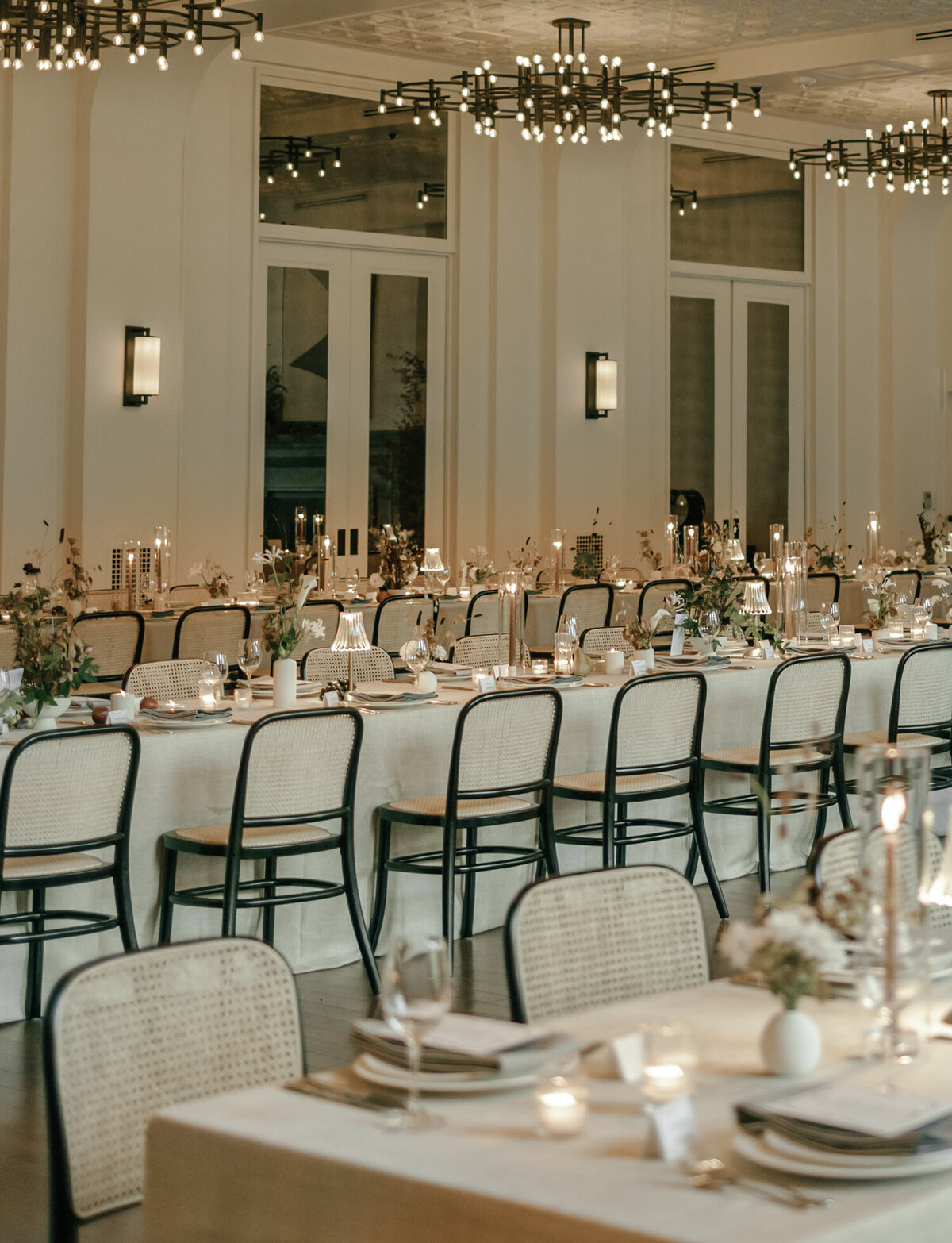 fall wedding design at Shinola Hotel