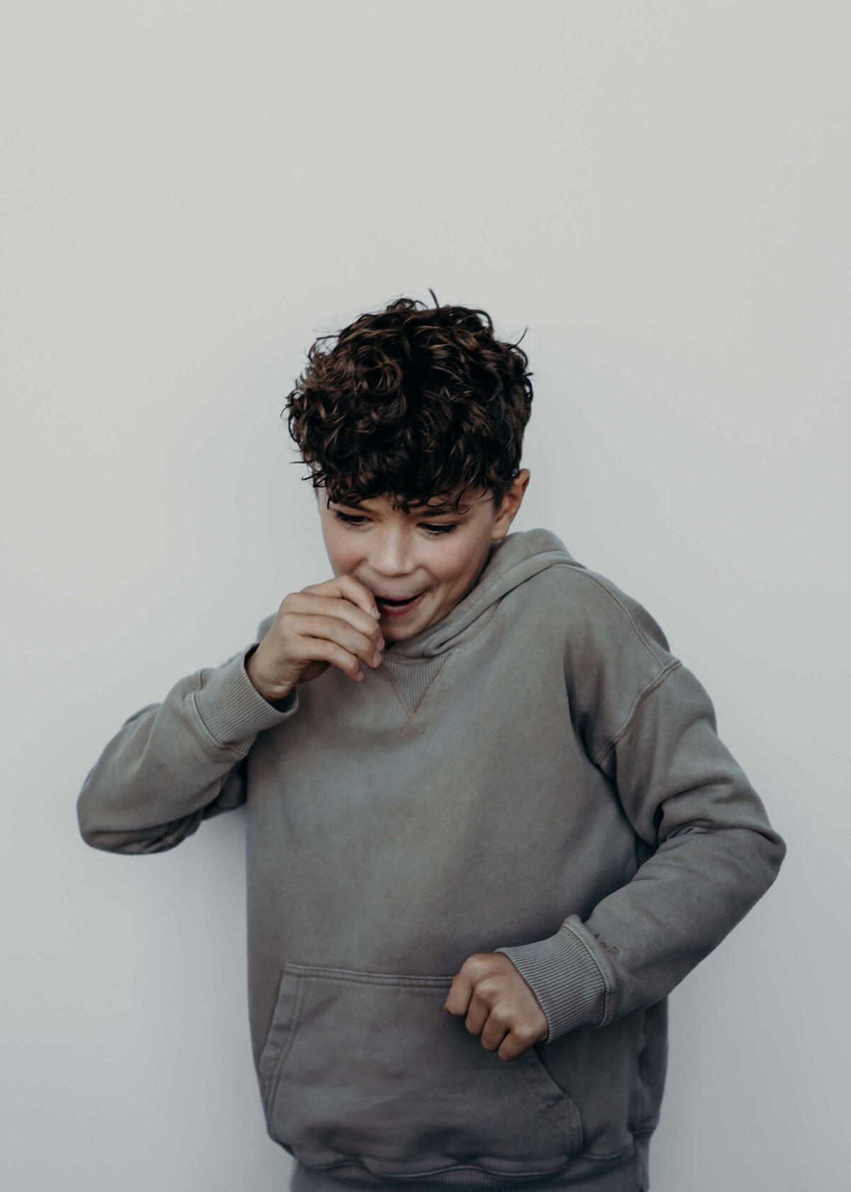 10 year old boy dancing silly