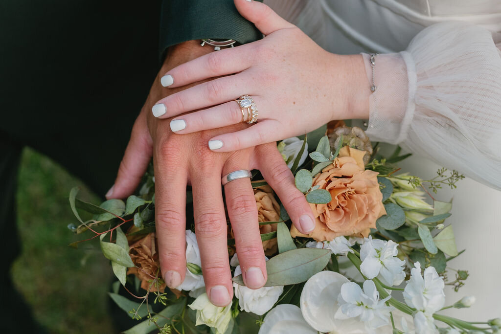 wedding rings and florals in Rives Junction Michigan