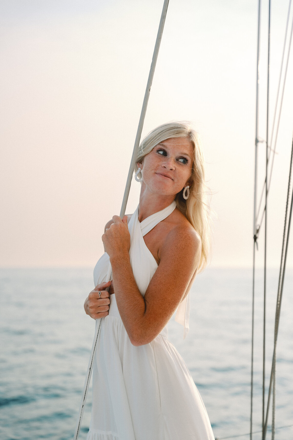 K+T Sailboat Lake Michigan Engagement Photos 13