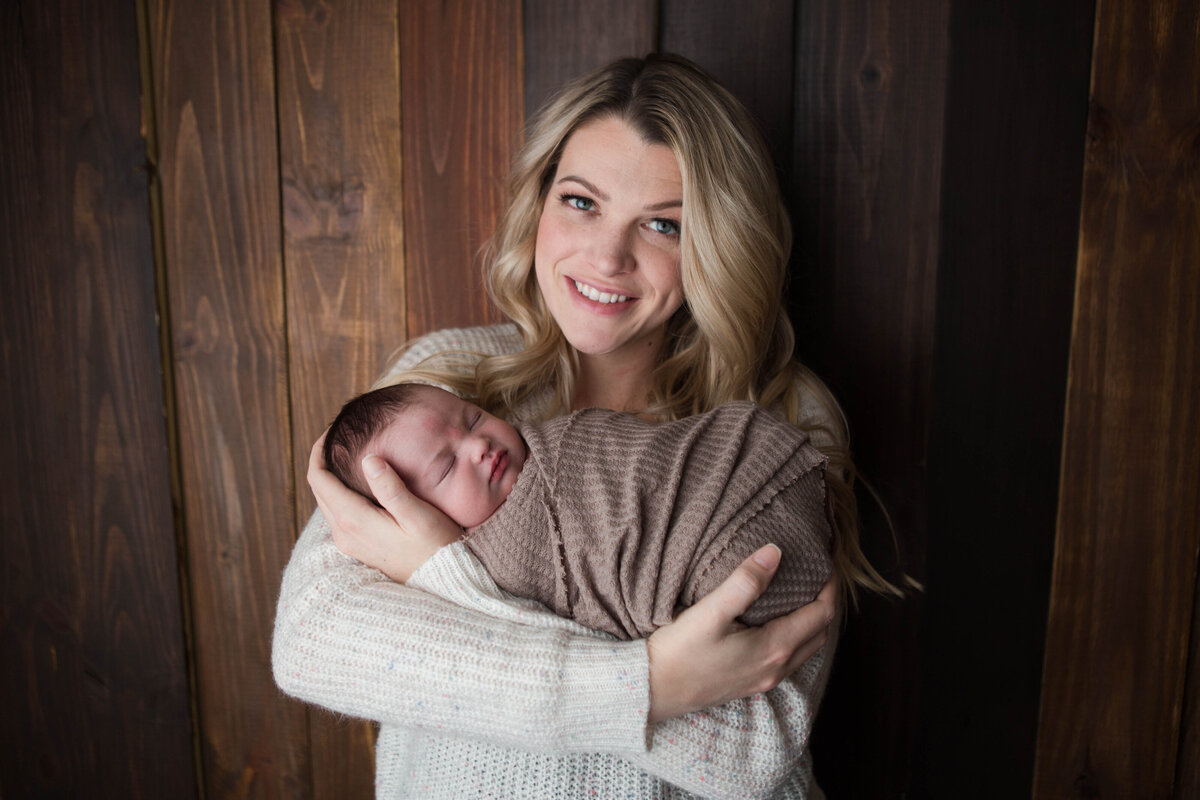 Newborn Boy with Mom