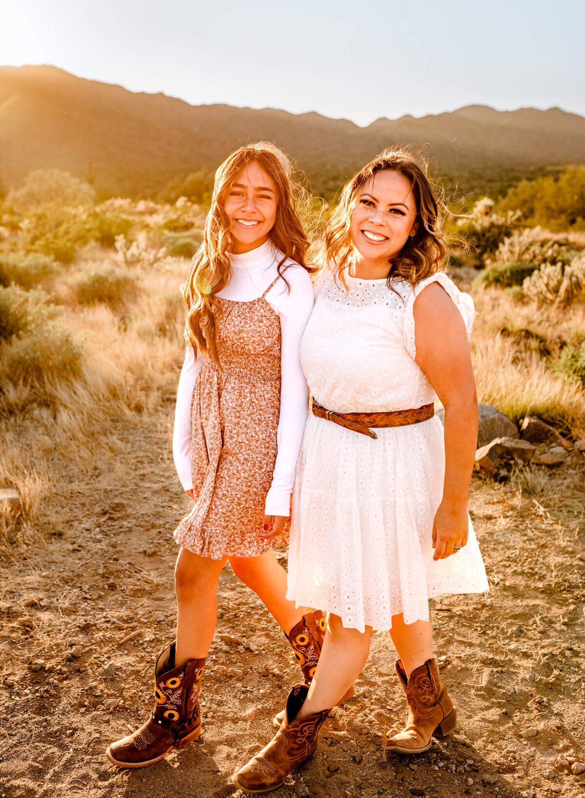 Arizona mom and daughter smiling for family photography session