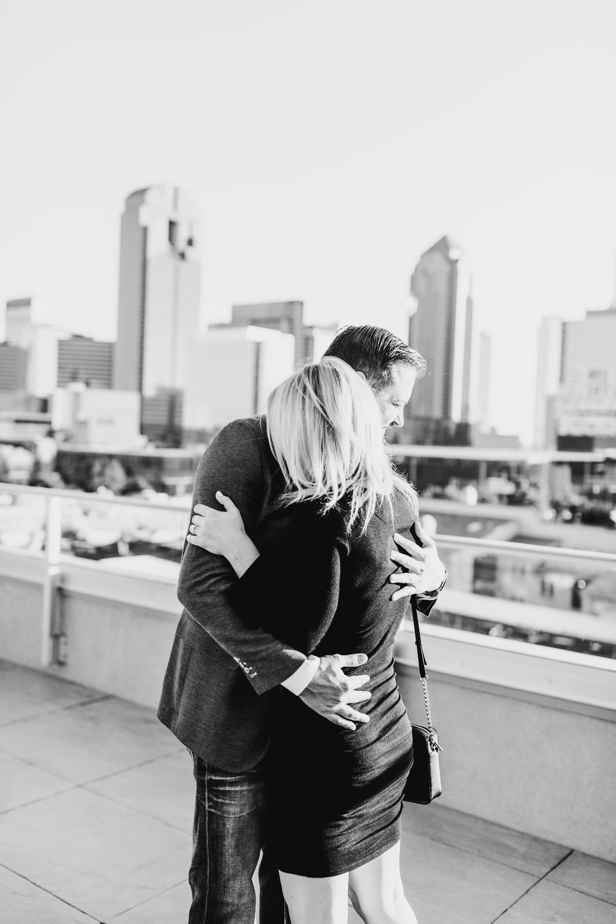 Eric & Megan - Downtown Dallas Rooftop Proposal & Engagement Session-47