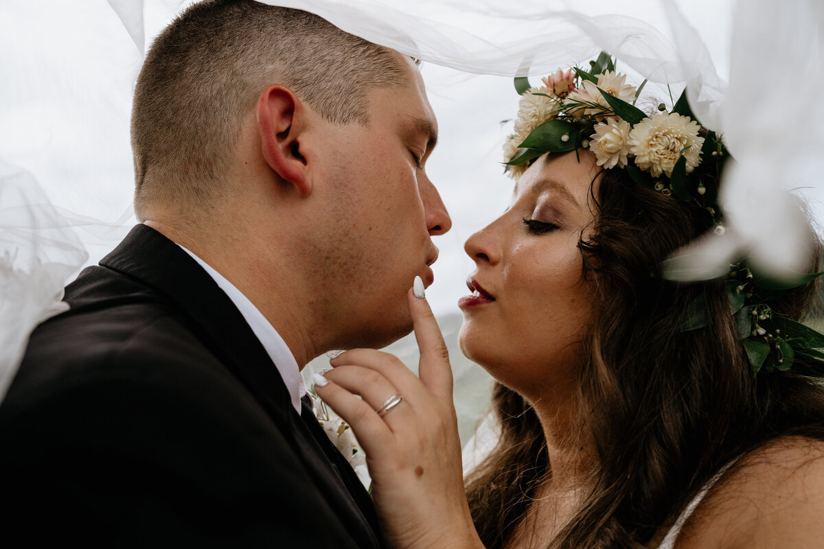 Intimate bride and groom photos