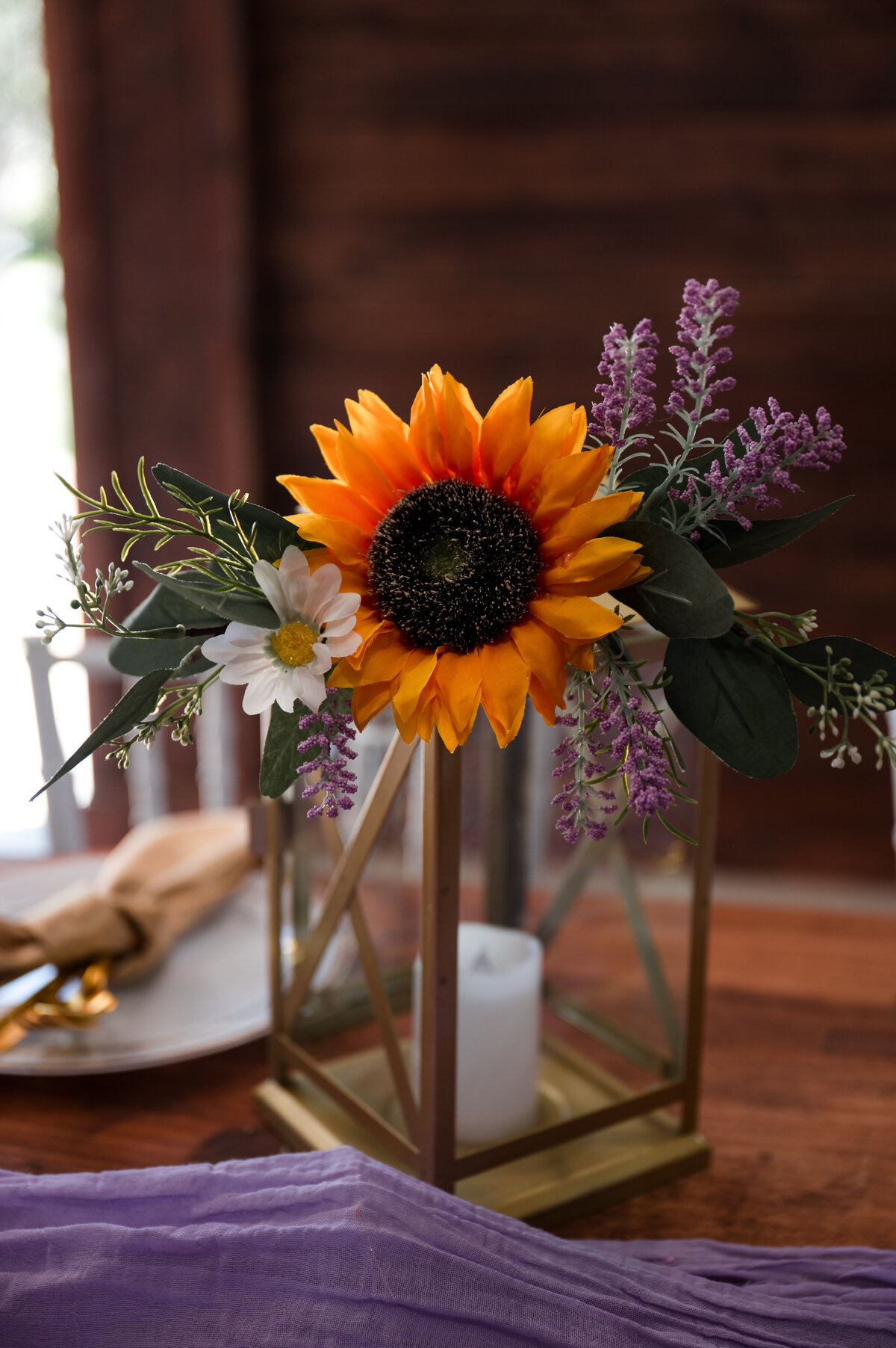 wedding flowers on table