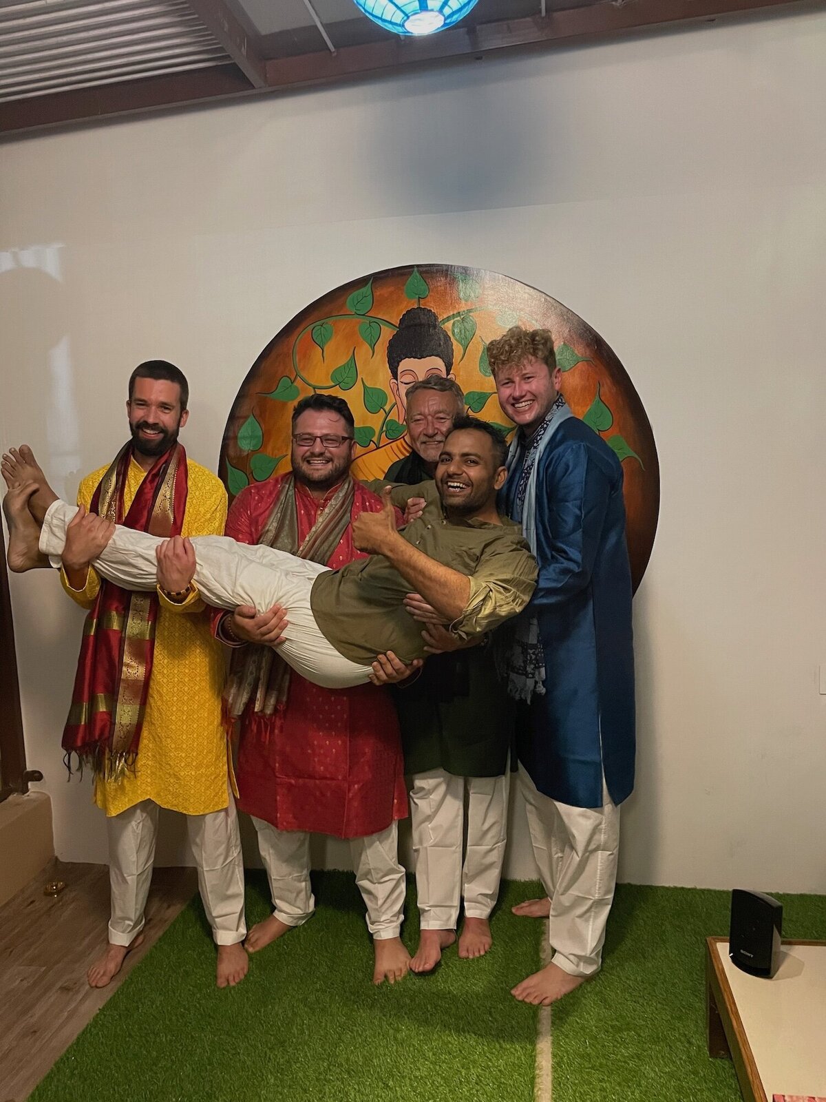 boys holding Chintu