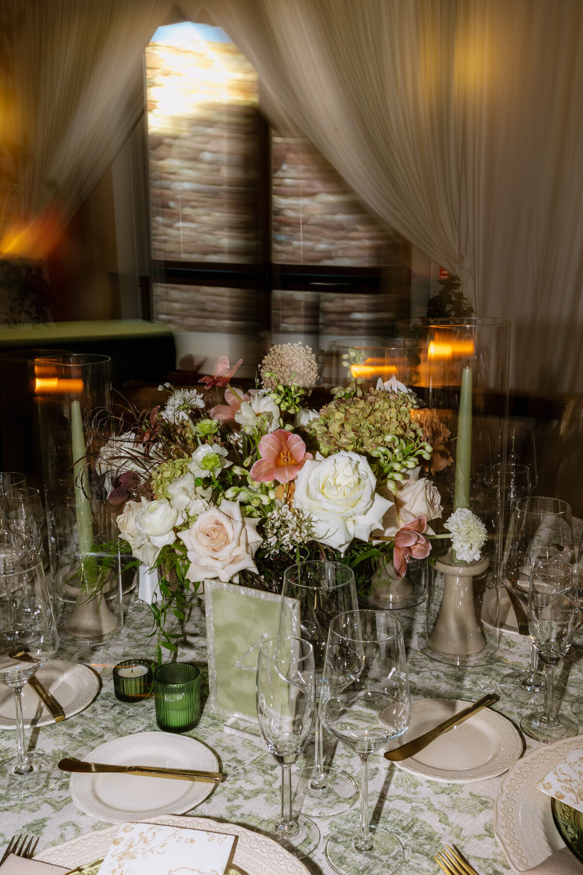 fashion forward wedding details at reception