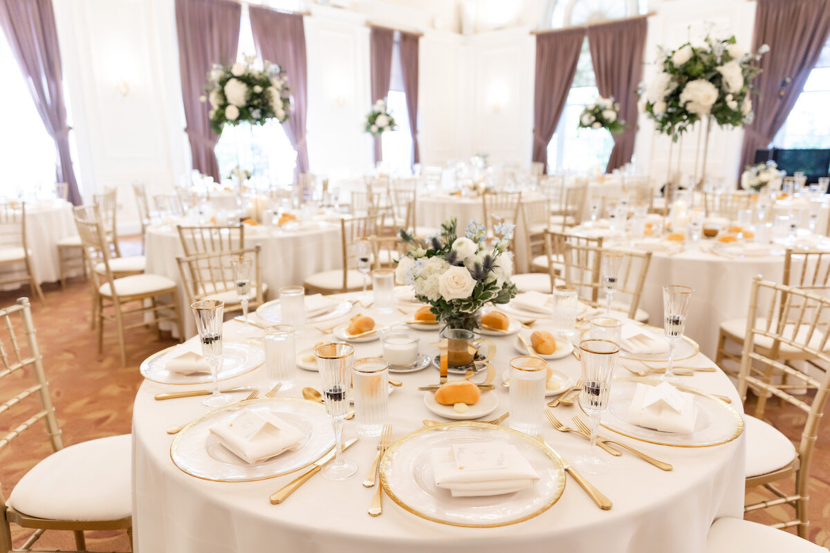 round tables setup for a wedding reception at university club pittsburgh