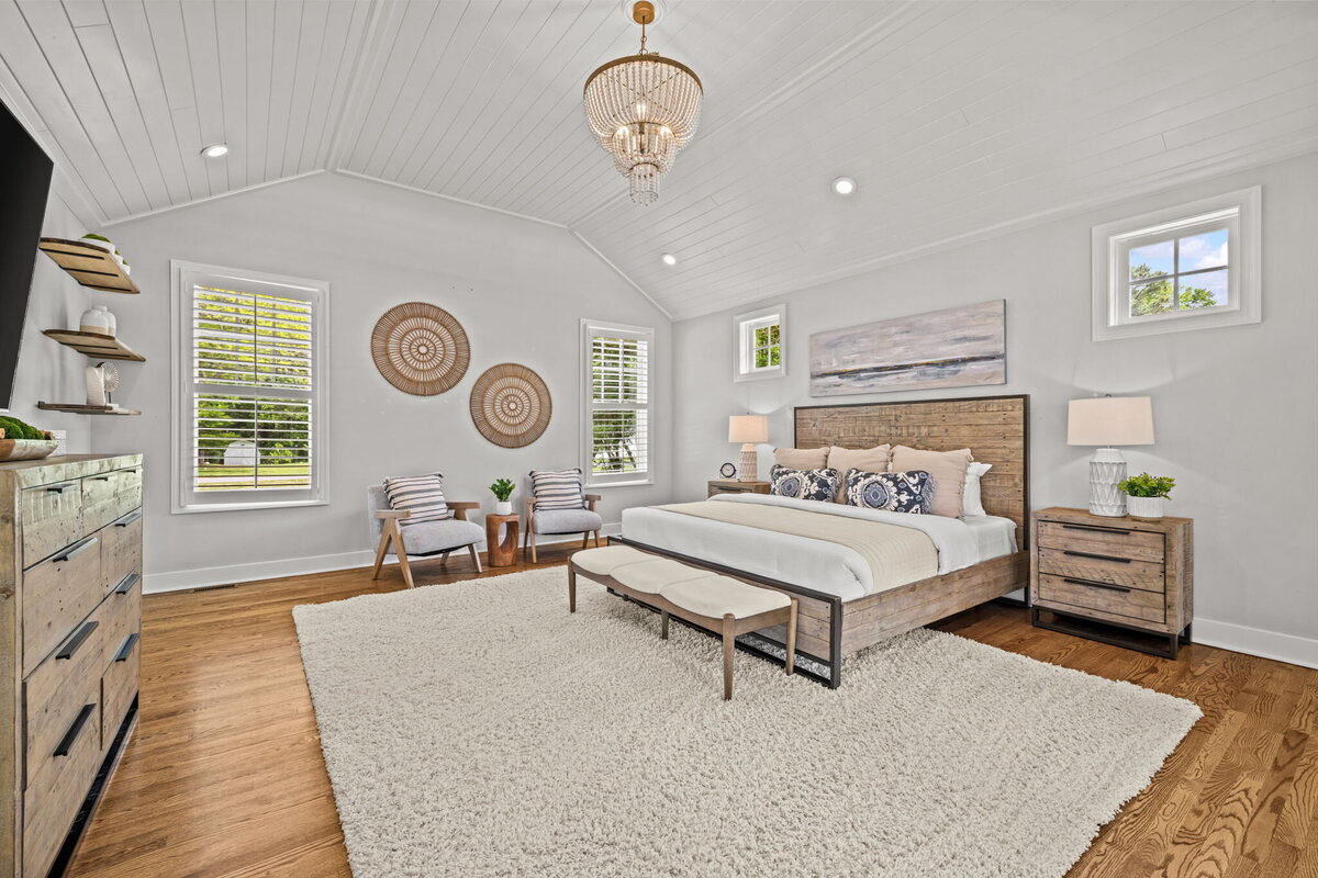 Professional home stager staged bedroom

