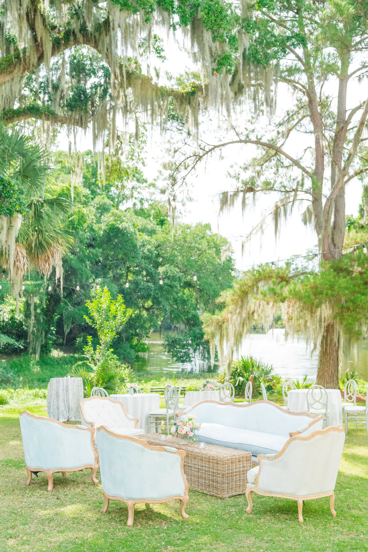 Outdoor space at a Legare Waring House wedding | Charleston wedding photographer Dana Cubbage