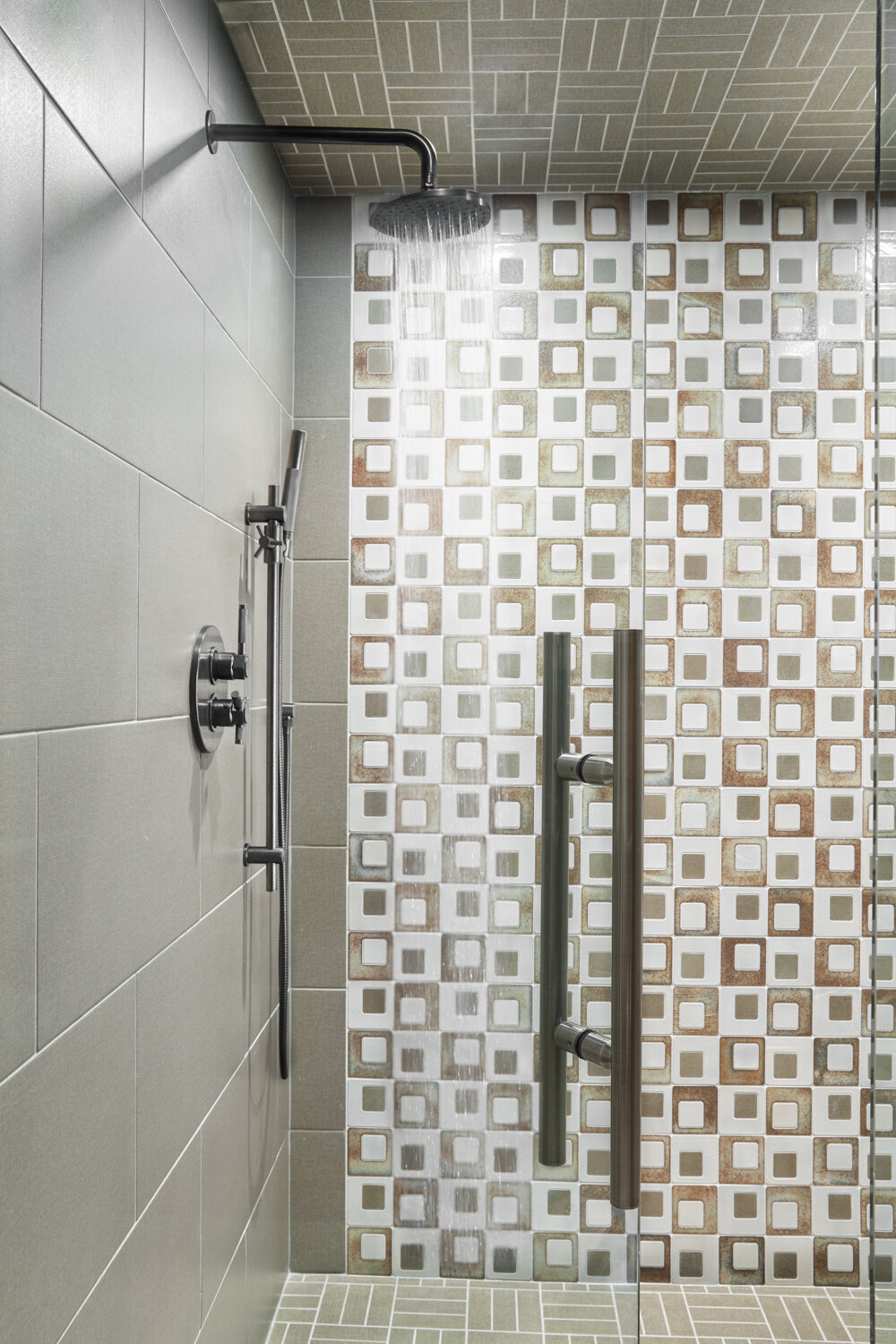 Panageries Residential Interior Design | Pacific NW Modern Dwelling Master Shower Details