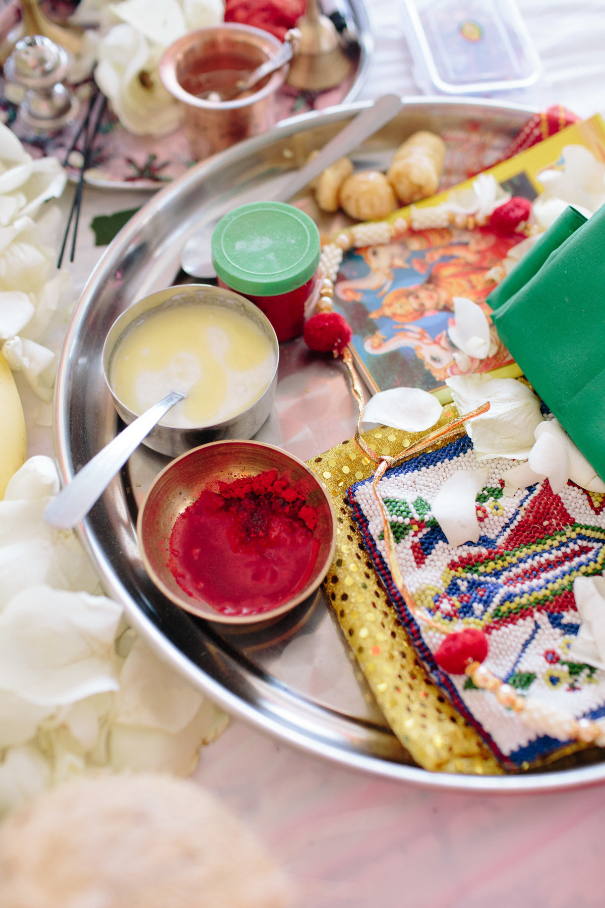 Rebecca Cerasani photographs wedding details at a multicultural destination wedding.