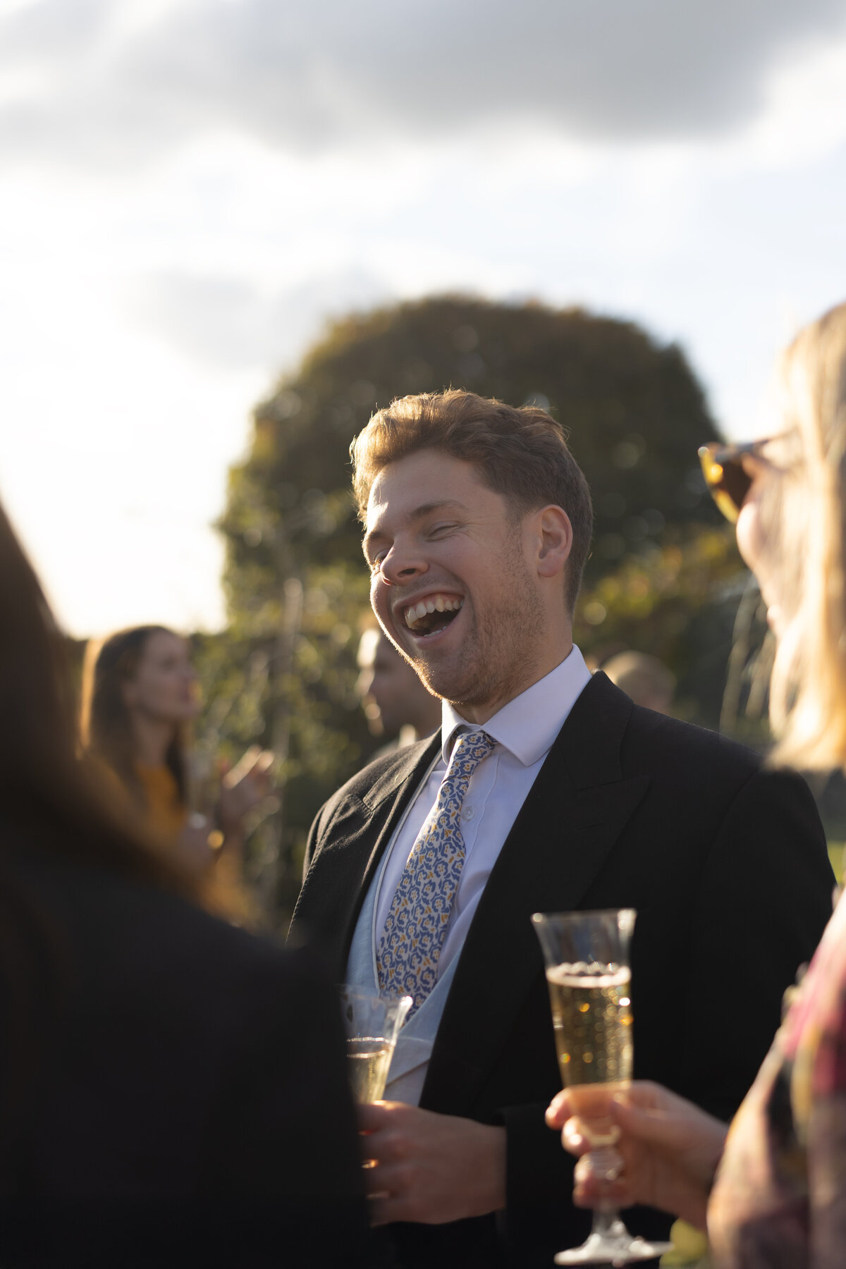 Candid laugh