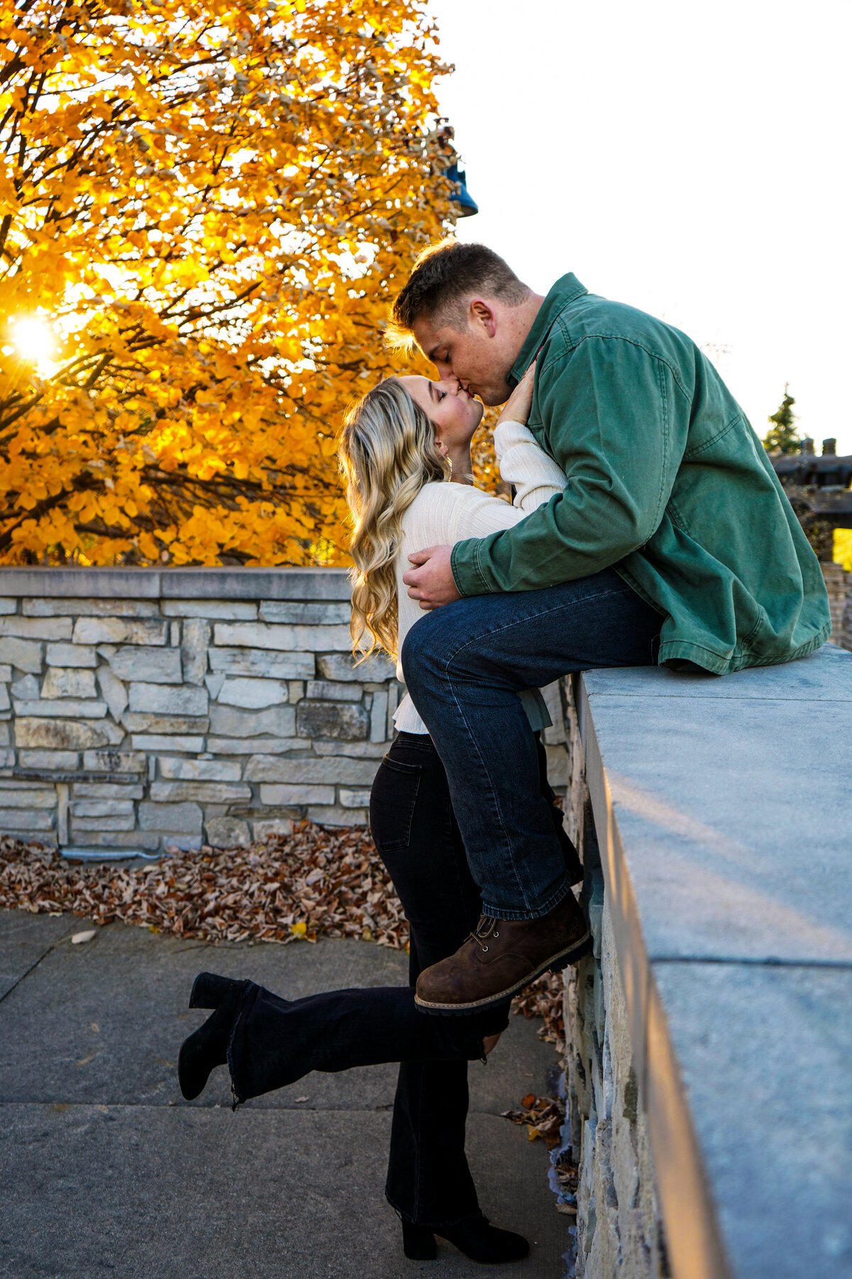 Fall photo of couple