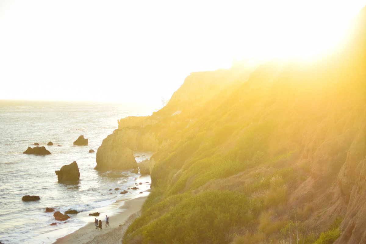 sunset cliff beach Malibu California